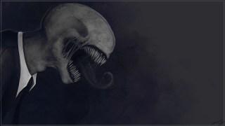 Creepy alien with tie toothy - toothy free wallpaper
