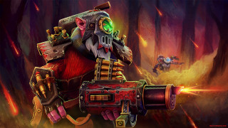 Man gun demon background glowing - aleksander gine free wallpaper