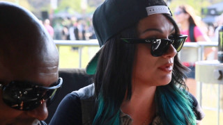 Green hair sunglasses promotional portrait - aramenta dianthe vail free wallpaper for desktop