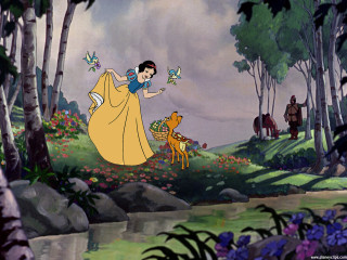 Snow white seven dwarfs forest - a forest free wallpaper