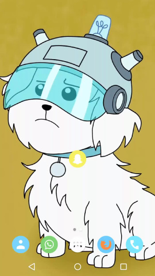 Cartoon dog hat headphones yellow - eamon everall free wallpaper for mobile