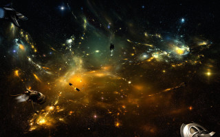 Space station galaxy stars dust - a galaxy free wallpaper