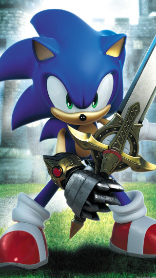 Sonic hedgehog sword holding sword - his hand and a sword free wallpaper