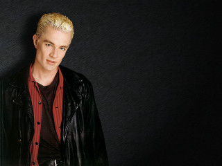 Blonde man black jacket red - red shirt free wallpaper