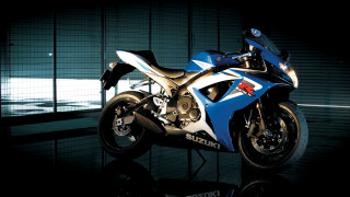 Blue white motorcycle dark room 3 - studio photography free wallpaper