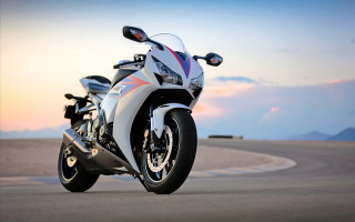 White motorcycle mountain sunset dawn - a white motorcycle free wallpaper