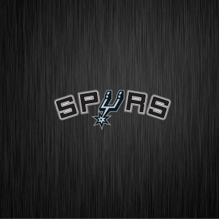 Spurs logo black background silver - the bottom of the logo free wallpaper for tablet