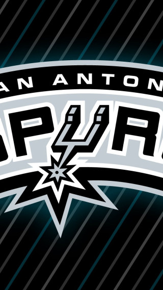 Spurs logo black background diagonal - official medium free wallpaper for mobile