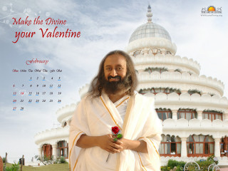 Divine bearded man rose building - divine free wallpaper