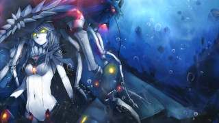 Woman sword hat blue background - a sword and a hat free wallpaper