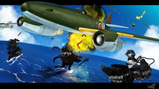 Plane boat cow water man - game art free wallpaper