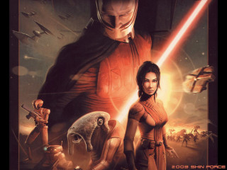 Star wars poster woman man - scene free wallpaper