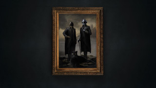 Gothic black coats dog album - a black wall free wallpaper