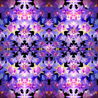 Colorful kaleidoscope purple black white - symmetric free wallpaper