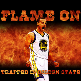 Basketball player flame background trapped - transgressive art free wallpaper for tablet