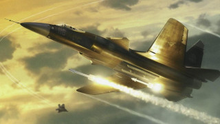 Fighter jet cloudy sky two - conceptart free wallpaper