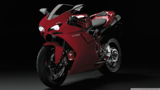 Red motorcycle dark room black 4 - duccio free wallpaper