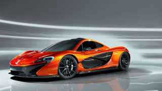 Orange sports car gray background - nice free wallpaper