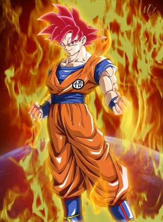 Dragon ball character air fire - a planet in the background free wallpaper for mobile