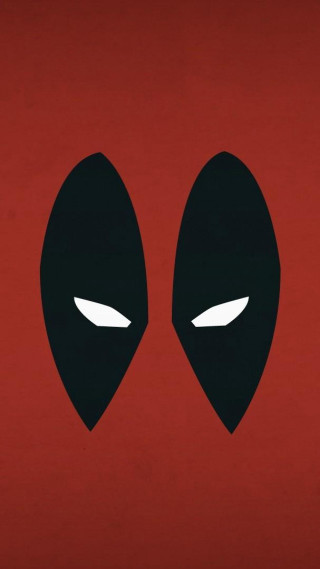 Red background deadpool face black - altichiero free wallpaper for mobile