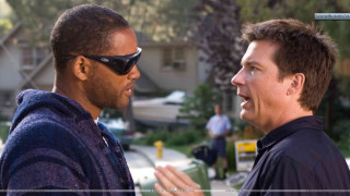 Two men talking neighborhood house - the street free wallpaper