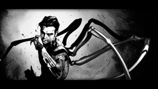 Creepy man holding giant spider - a giant spider free wallpaper