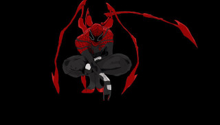 Spiderman black background red accents - red accent free wallpaper