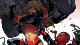 Woman red dress holding tire - alan davis free wallpaper