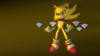 Yellow sonic hedgehog diamond brown - sonic free wallpaper