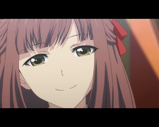 Girl long hair green eyes 4 - a red bow free wallpaper