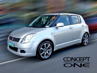White car driving street building 2 - concept design free wallpaper