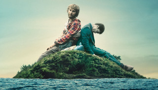 Two men small island ocean - two man free wallpaper