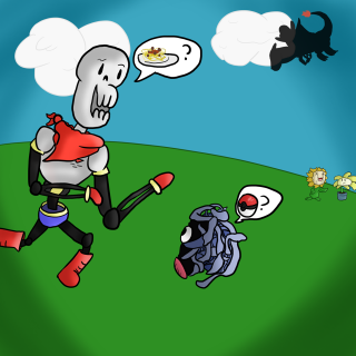 Cartoon man backpack running dog - felixkelly free wallpaper for tablet