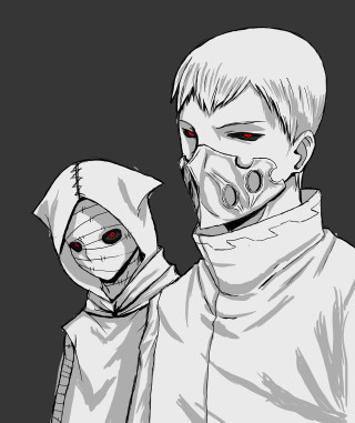 Red eyed mask hooded two - a red eye free wallpaper for mobile