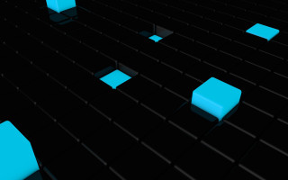 Black background blue squares pattern - the same color free wallpaper