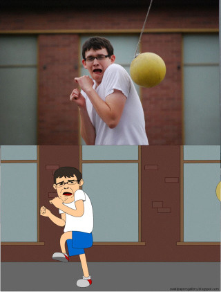 Man holding tennis racquet cartoon - net art free wallpaper for mobile