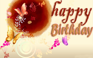 Happy birthday card butterflies flowers - a happy birthday card free wallpaper