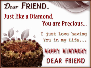 Birthday card cake diamond precious - a friend free wallpaper