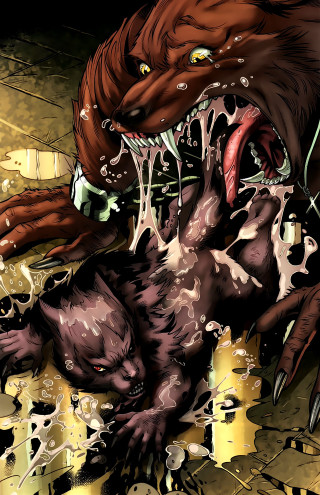 Cartoon monster attacking cat mouth - benjamin marra free wallpaper for mobile