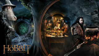 Hobbit wizard feast table food - weta digital free wallpaper
