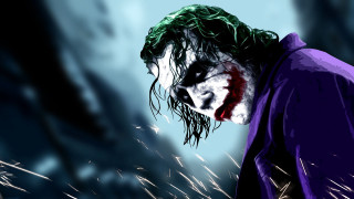 Joker purple green black dots - white dot free wallpaper