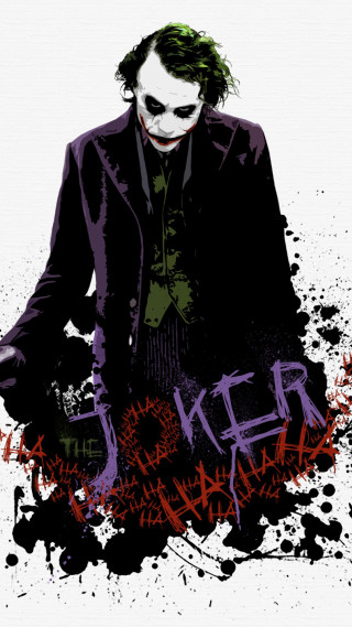 Joker suit tie paint splatter - a suit free wallpaper for mobile