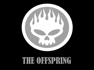 White skull flames the offspring - punk free wallpaper for desktop