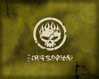 Green background skull flames image - a skull free wallpaper