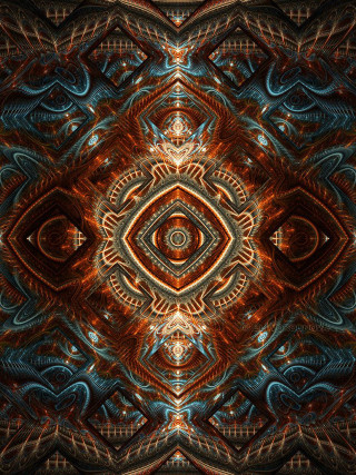 Colorful intricate flower square pattern - dmt free wallpaper