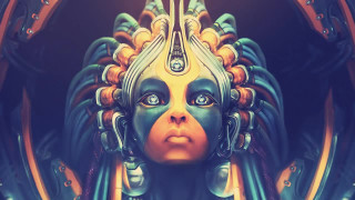 Woman strange hairdo portrait digital - a strange look free wallpaper