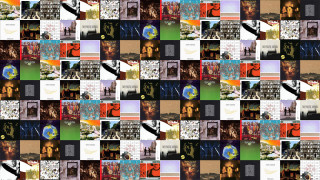 Collage photos people buildings colors - blunt border free wallpaper for desktop