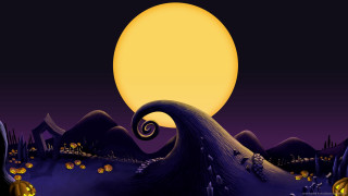 Halloween cartoon pumpkins full moon - pumpkin free wallpaper