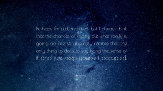 Alasdair gray quote starry sky - liminal space free wallpaper