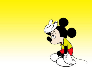Mickey mouse yellow background microphone - postminimalism free wallpaper